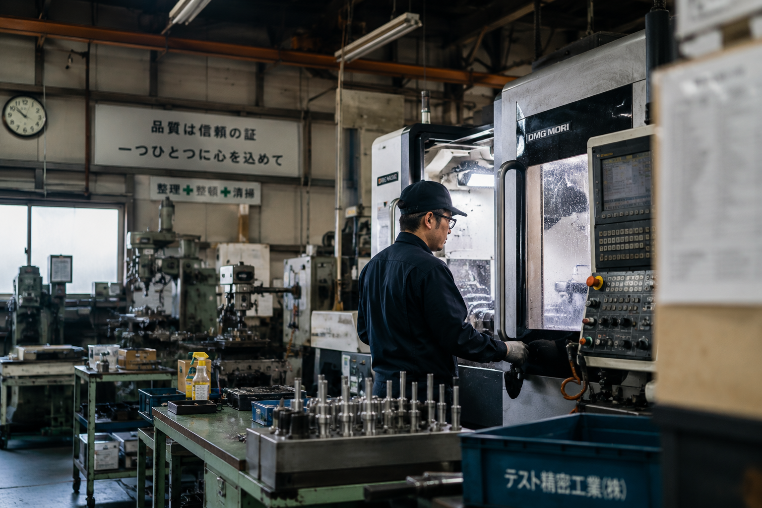 テスト精密工業株式会社(サンプル)：倉敷市の工場で、精密部品加工に向き合う現場