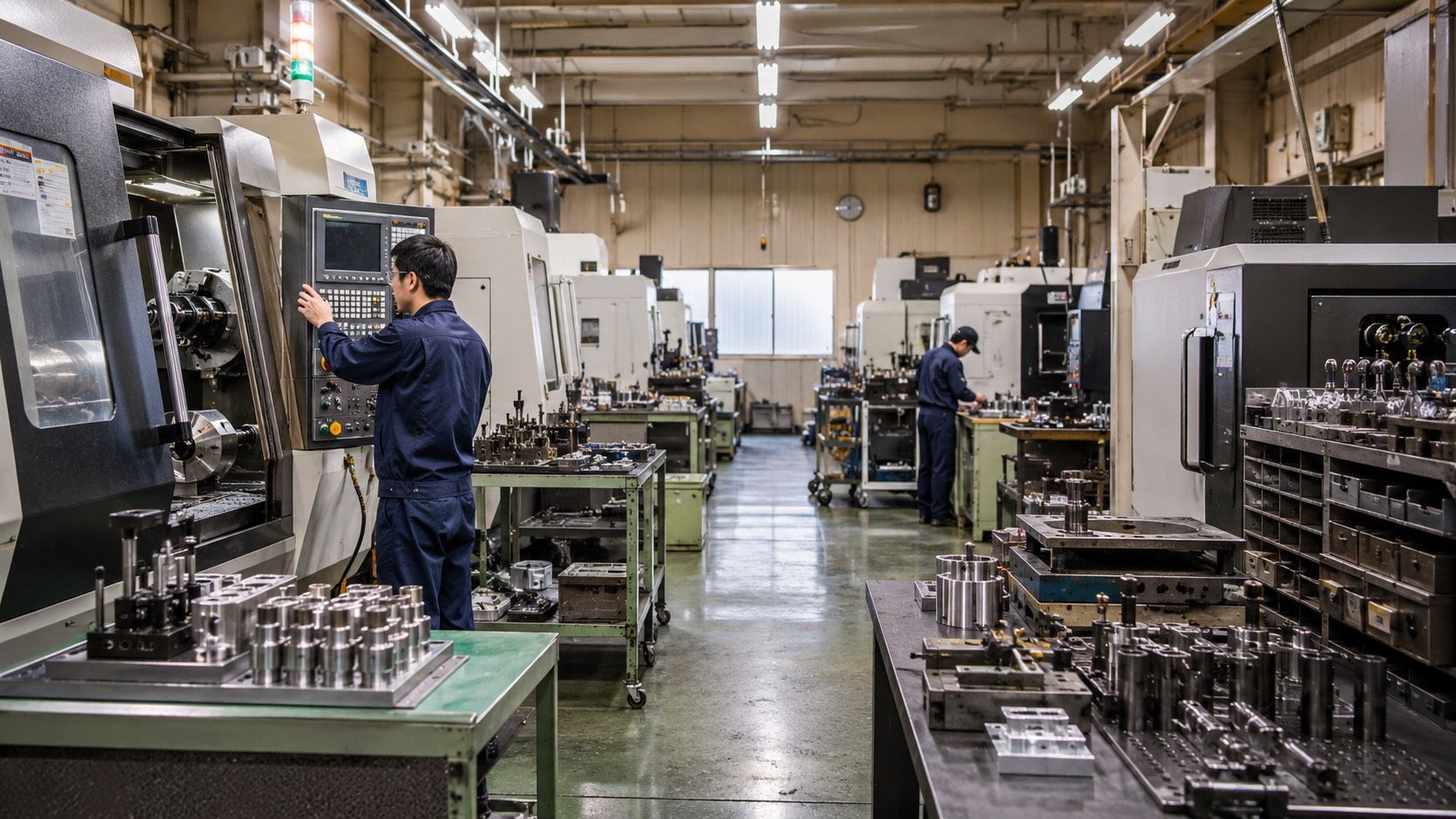 テスト精密工業株式会社(サンプル)：小ロット試作から量産部品まで対応する加工設備